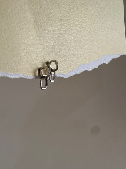 Arete de Plata Eslabón