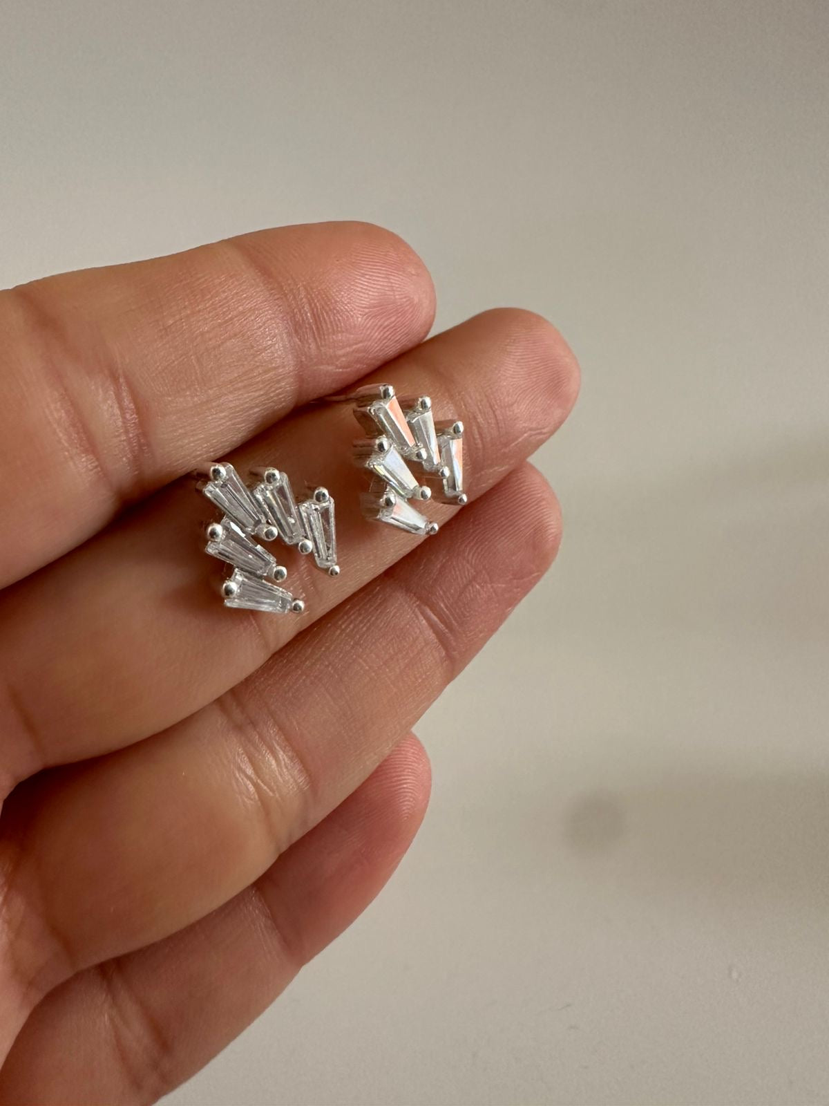Aretes de plata Snow