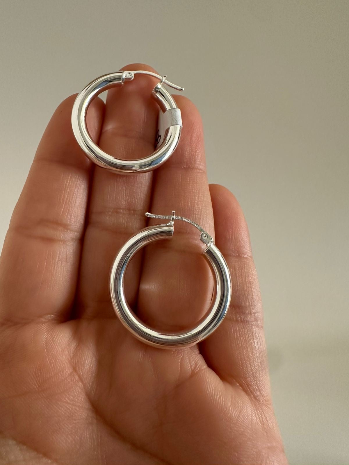 Argollas de plata medianas