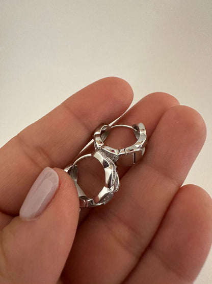 Argollas de Plata Eslabones