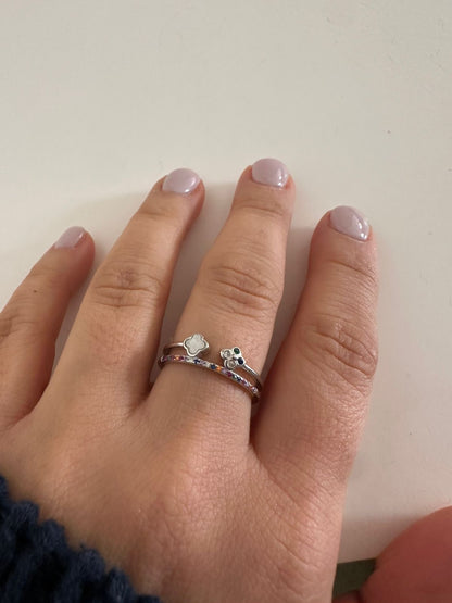 Anillo de plata Trébol