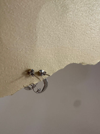 Aretes de plata Eclipse