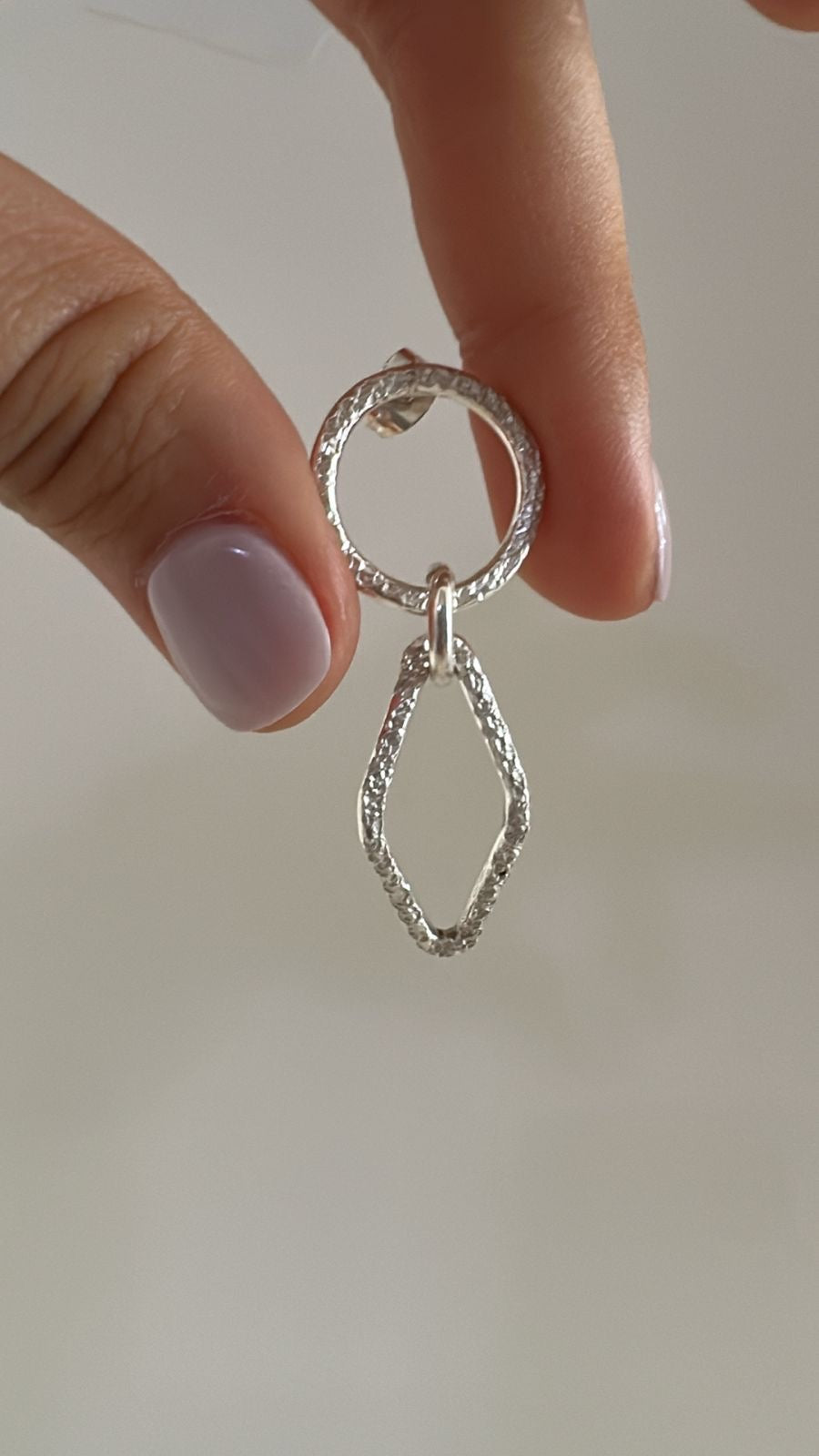 Aretes de plata largos