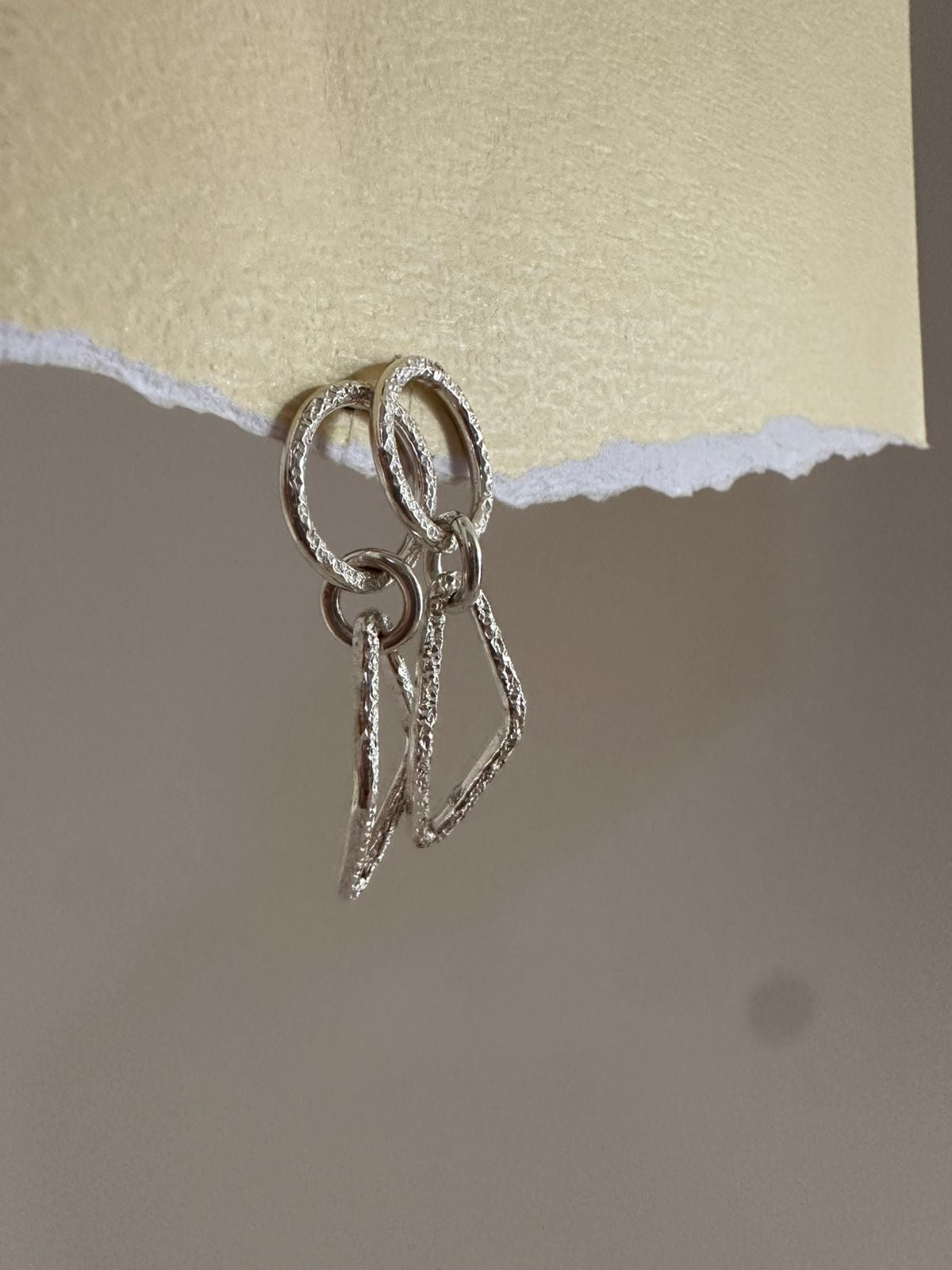 Aretes de plata largos