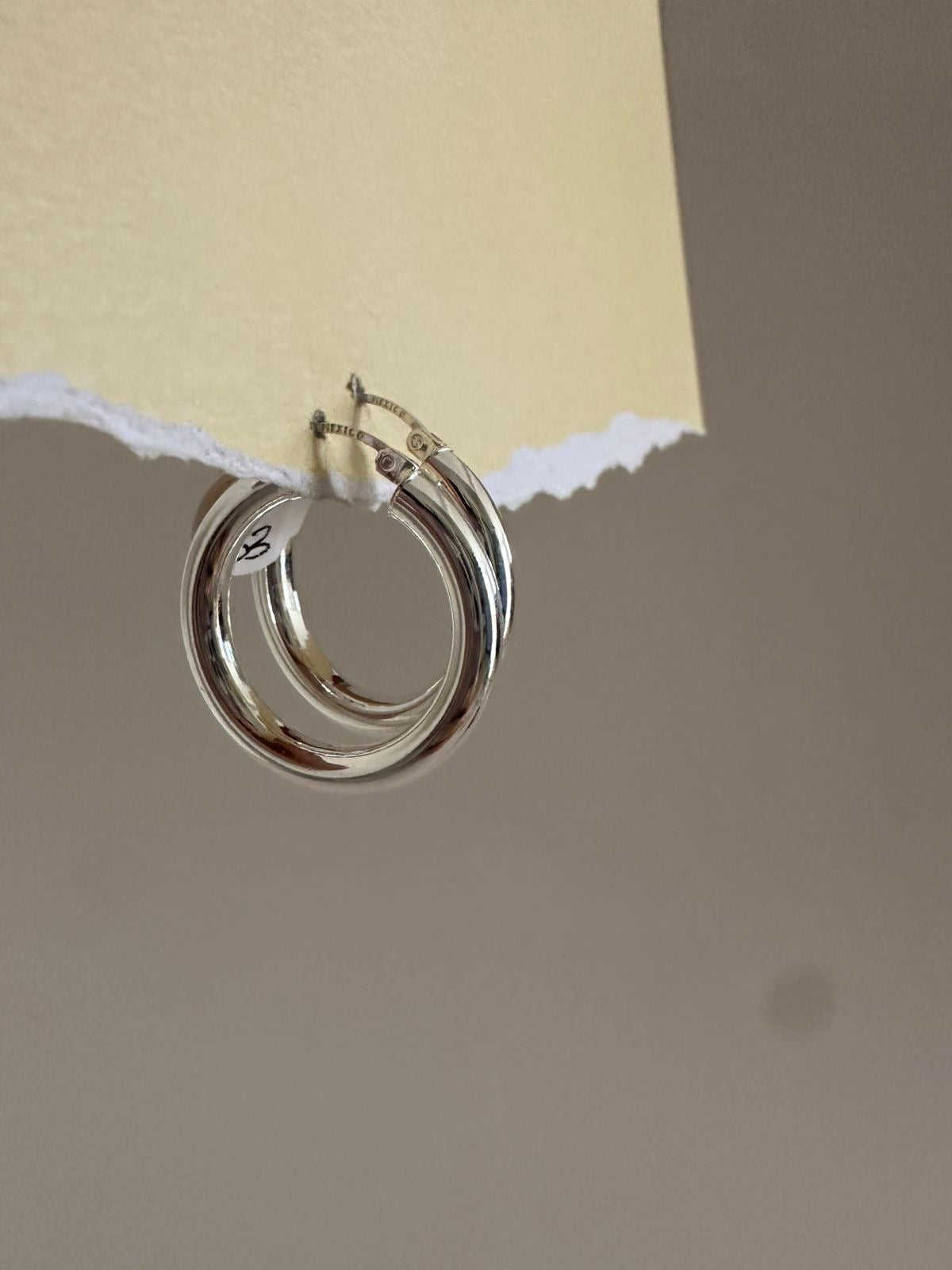 Argollas de plata medianas