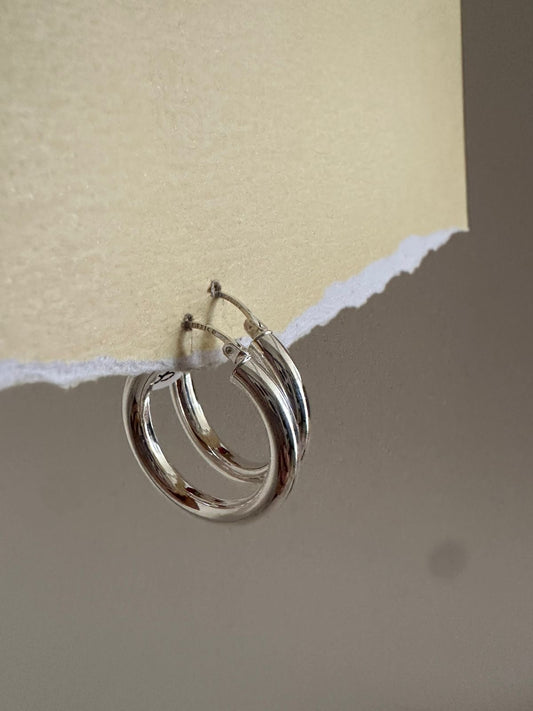 Argollas de plata medianas