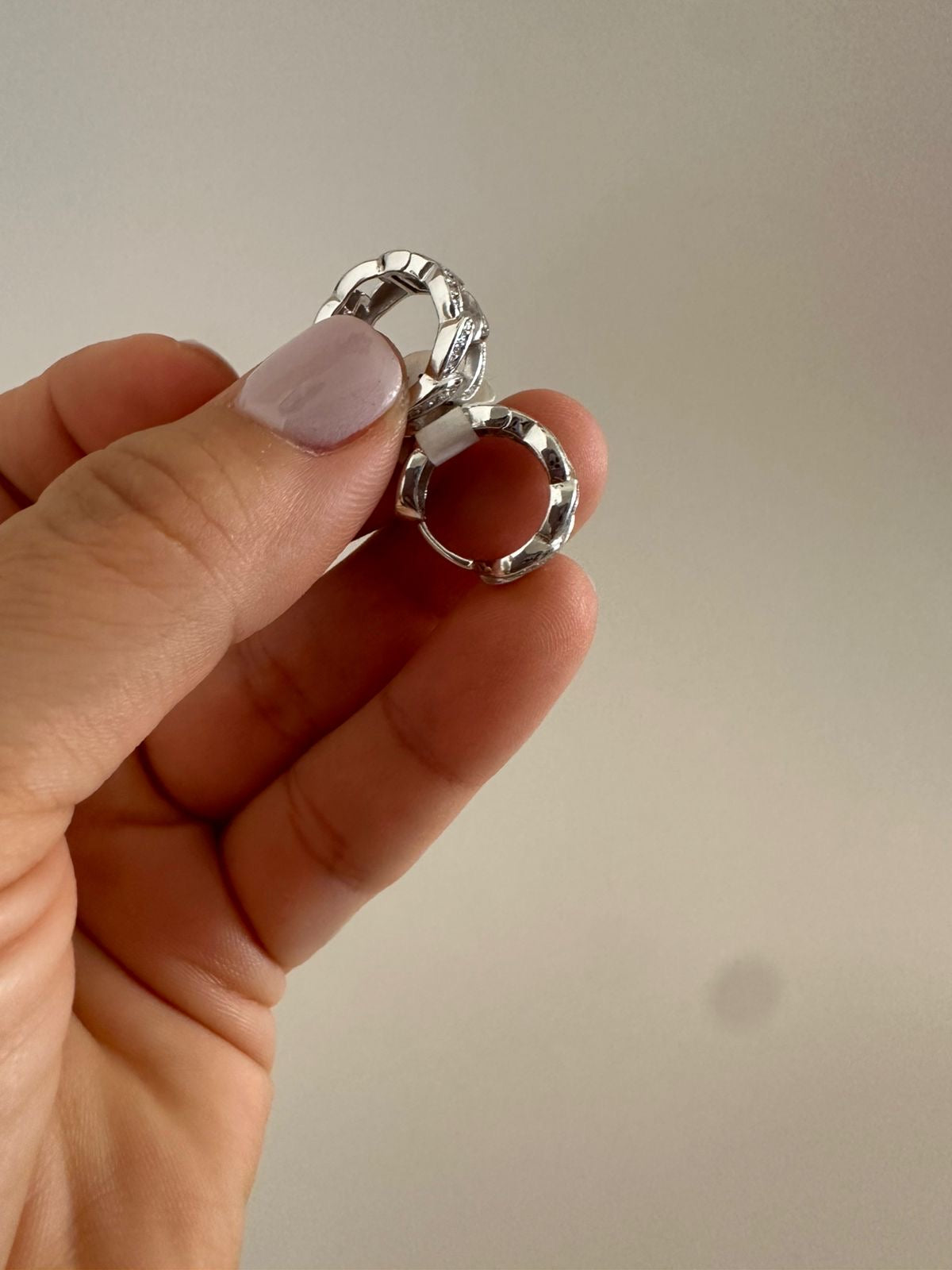 Argollas de Plata Eslabones