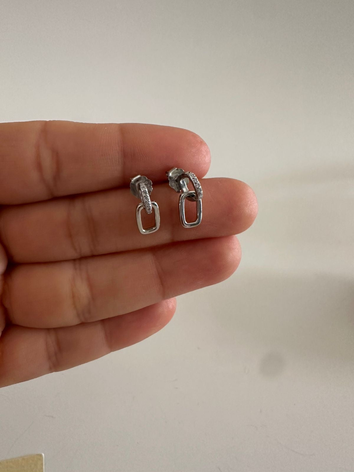 Arete de Plata Eslabón