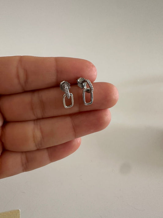 Arete de Plata Eslabón