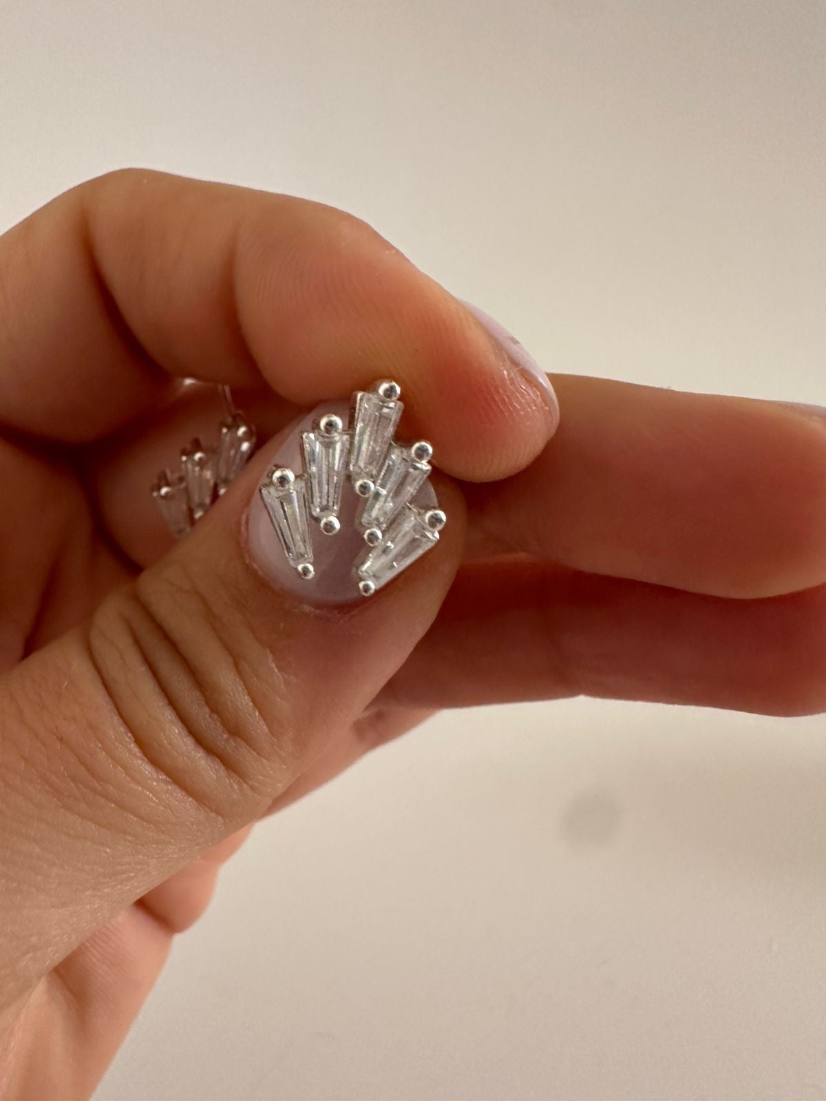 Aretes de plata Snow