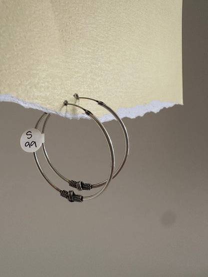 Argollas de plata Nudo