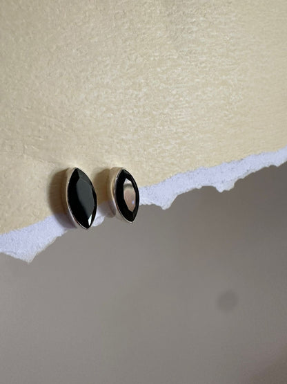 Aretes de plata Black Mamba