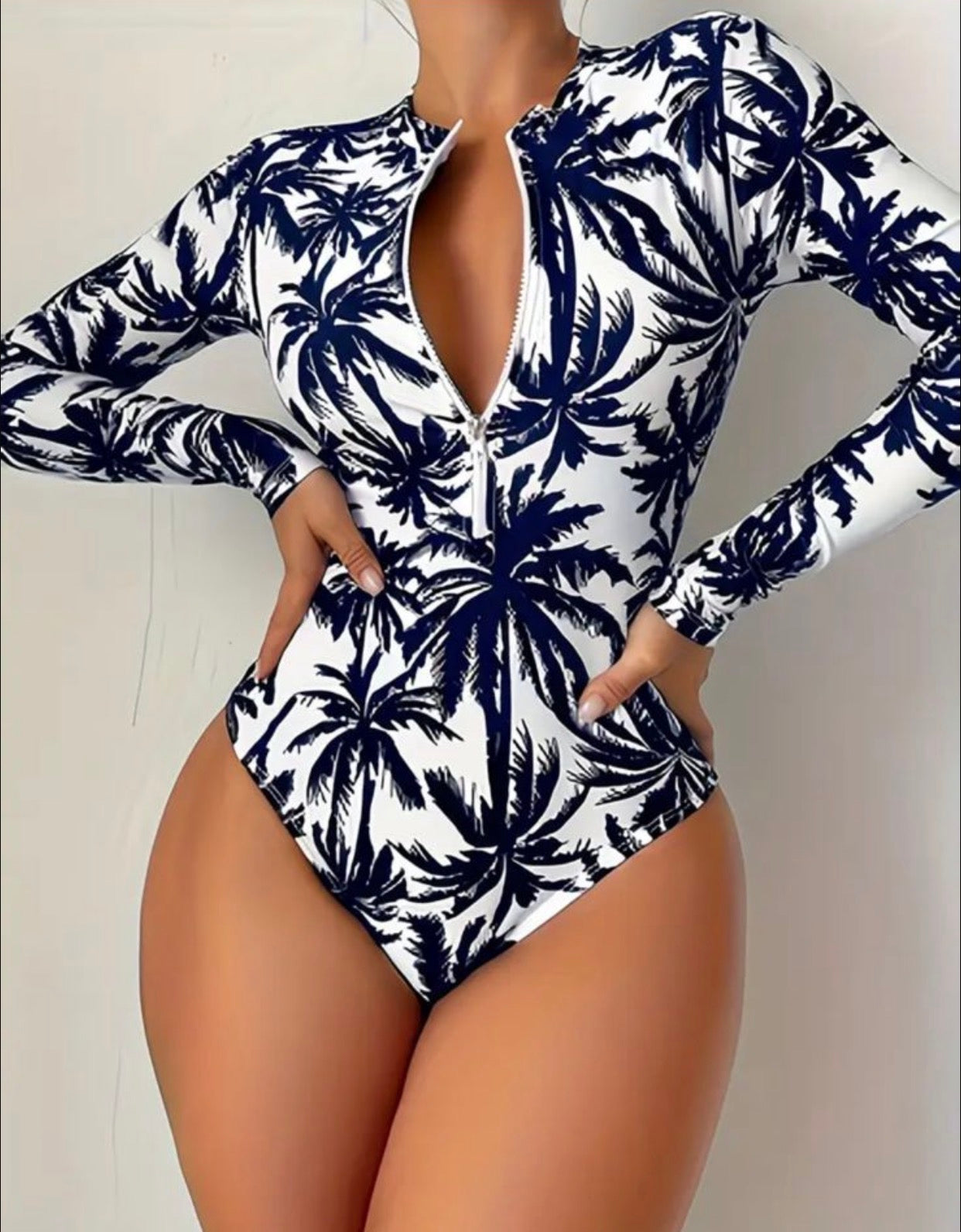 Traje de baño Palm Tree Blue