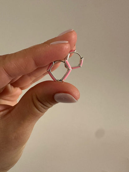 Aretes de plata Pinky