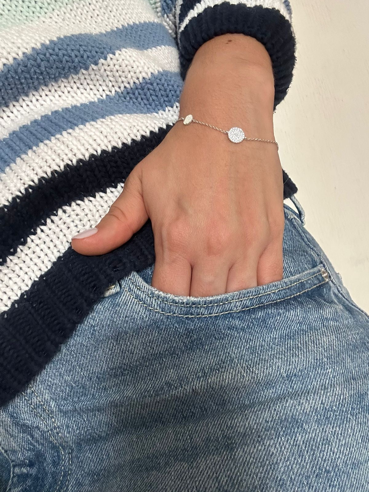 Pulsera de plata thin