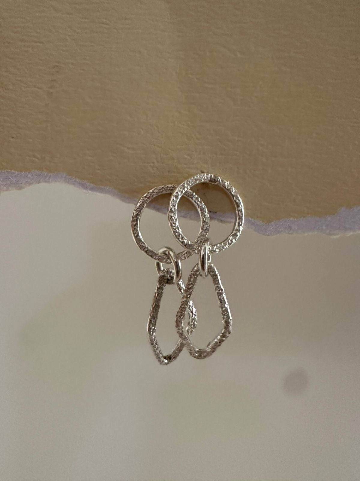 Aretes de plata largos