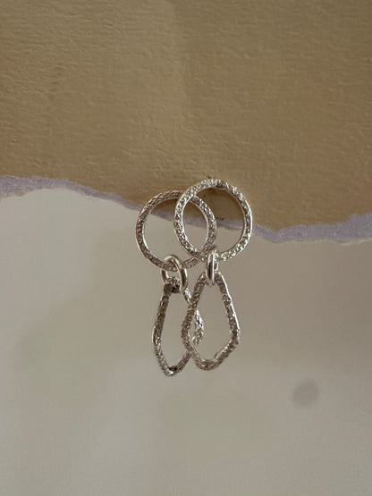 Aretes de plata largos