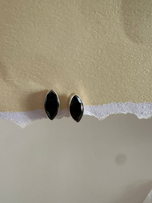 Aretes de plata Black Mamba