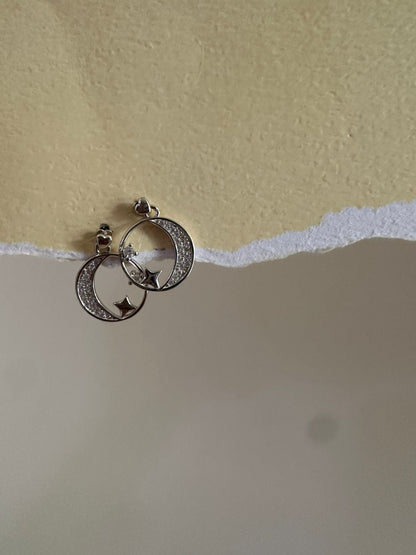 Aretes de plata Eclipse