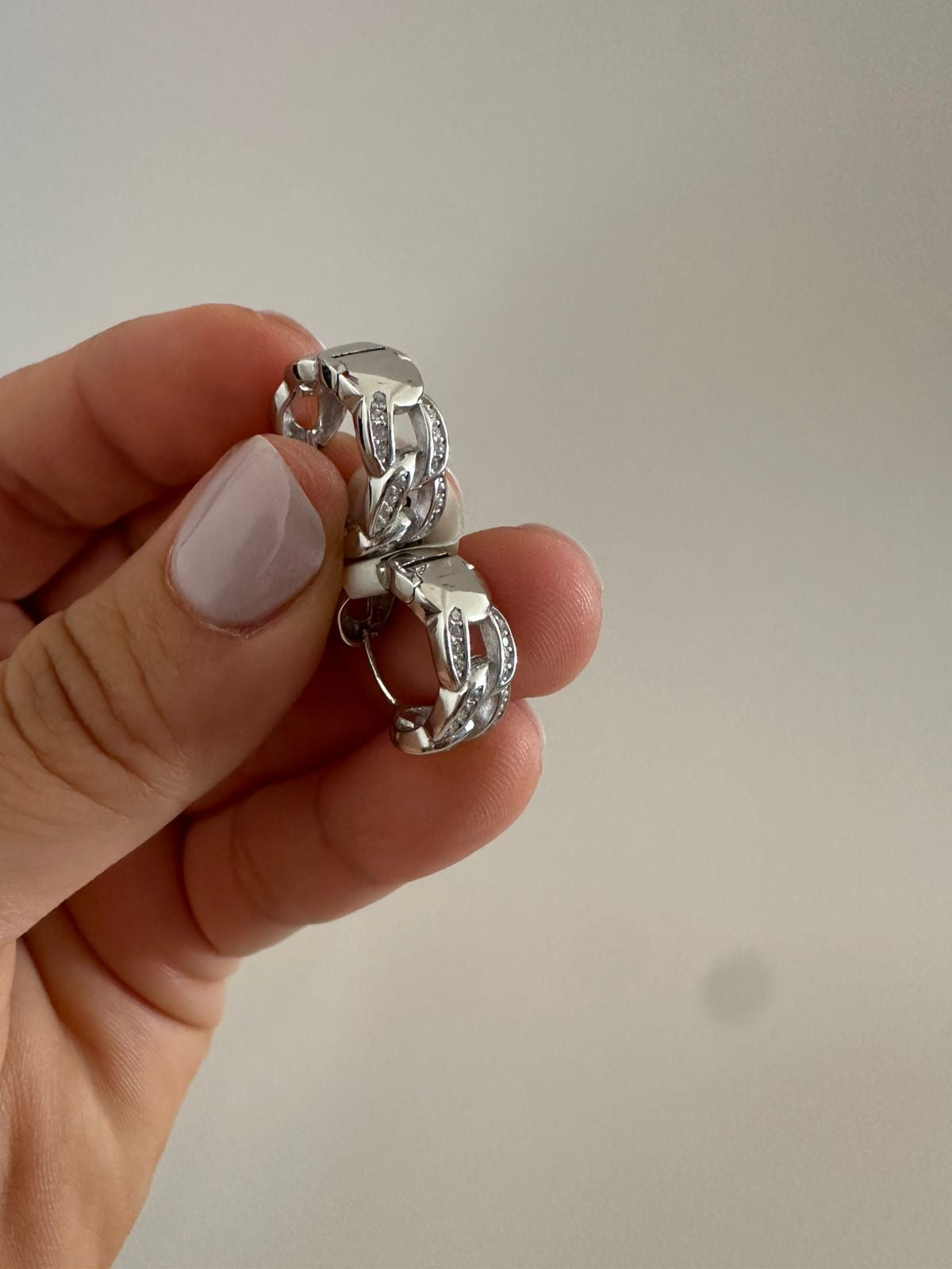 Argollas de Plata Eslabones