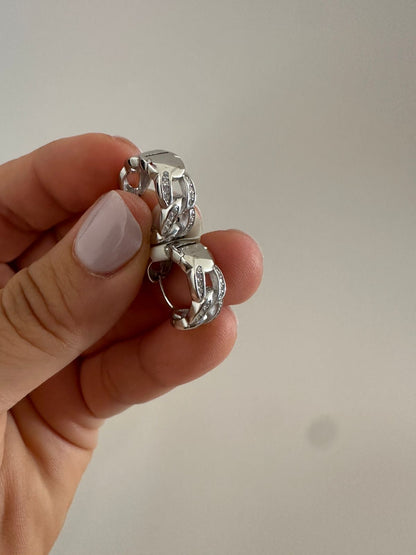 Argollas de Plata Eslabones
