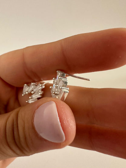 Aretes de plata Snow