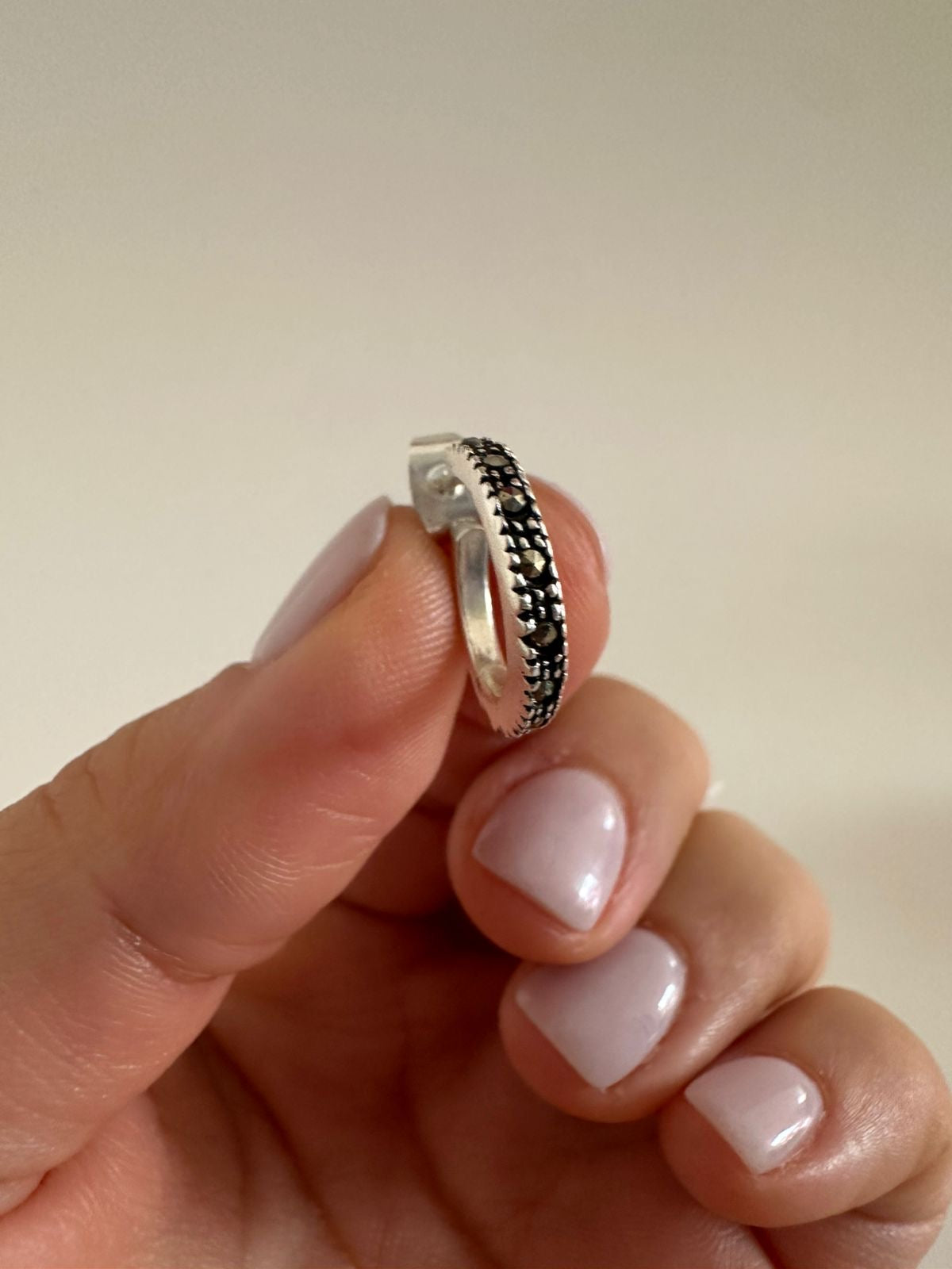 Argollas de plata Blackie