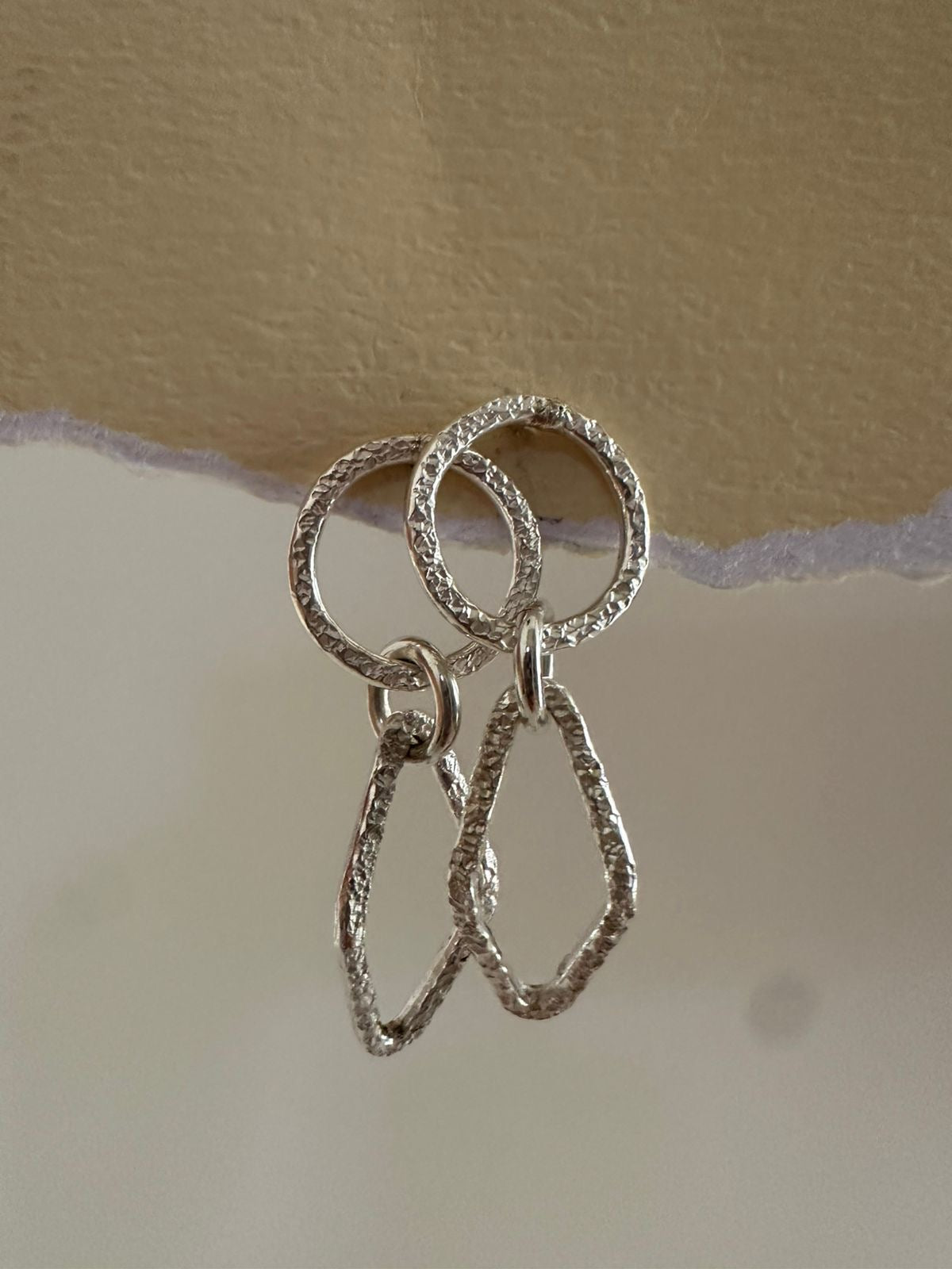 Aretes de plata largos