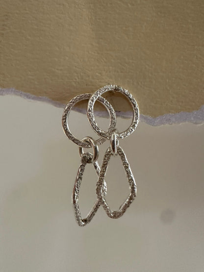 Aretes de plata largos