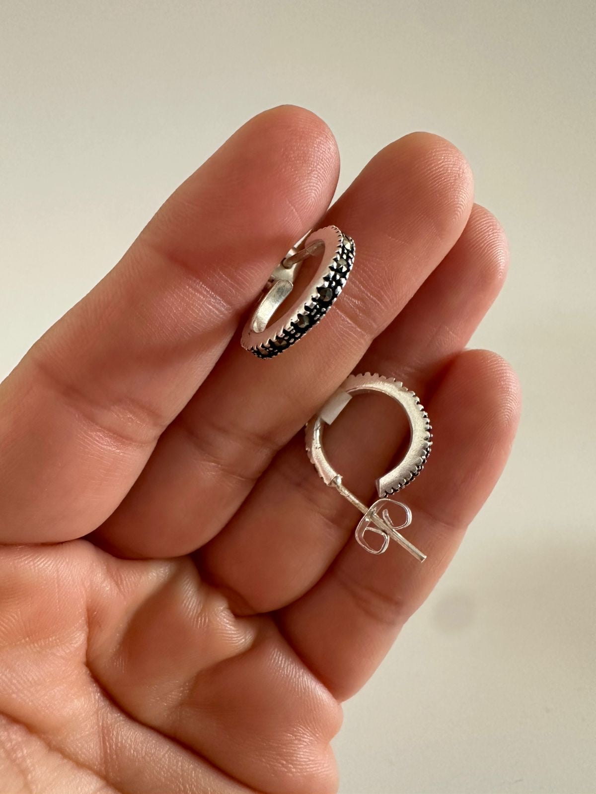 Argollas de plata Blackie