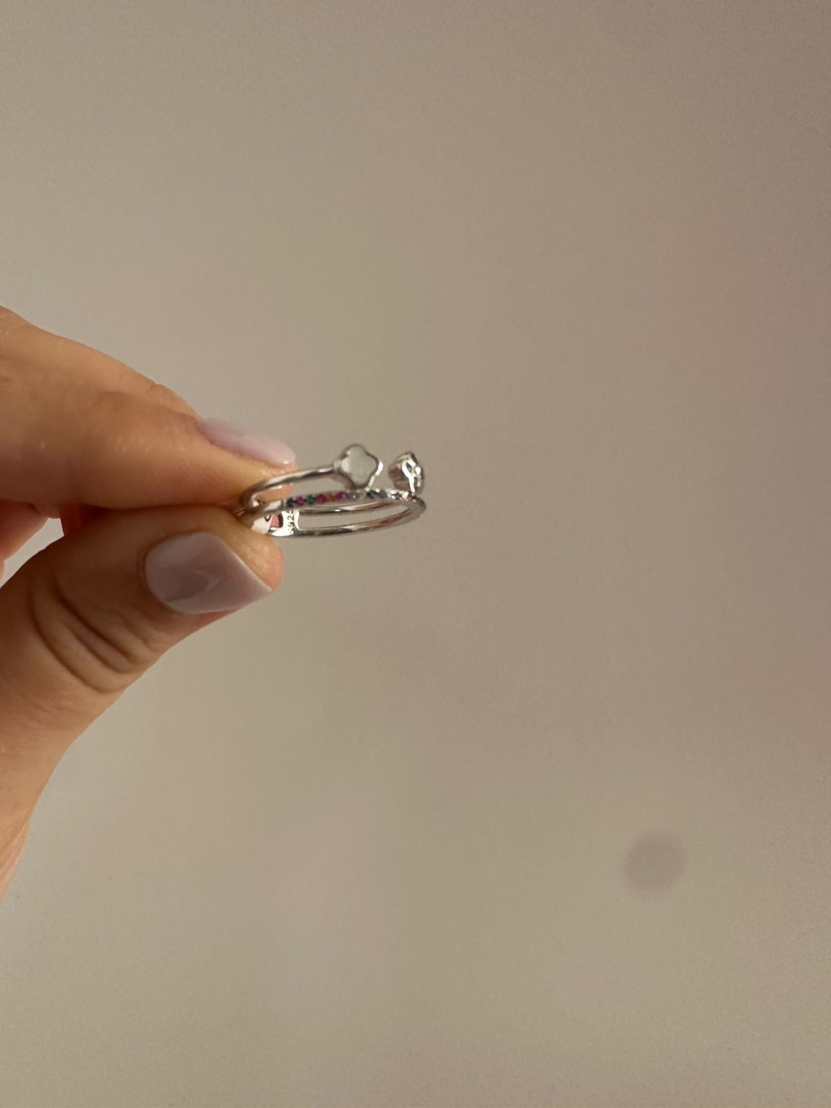 Anillo de plata Trébol