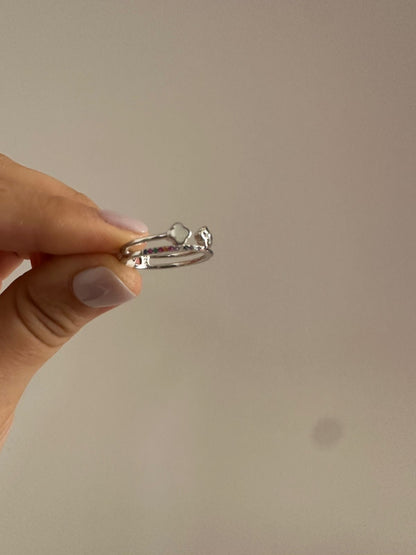 Anillo de plata Trébol