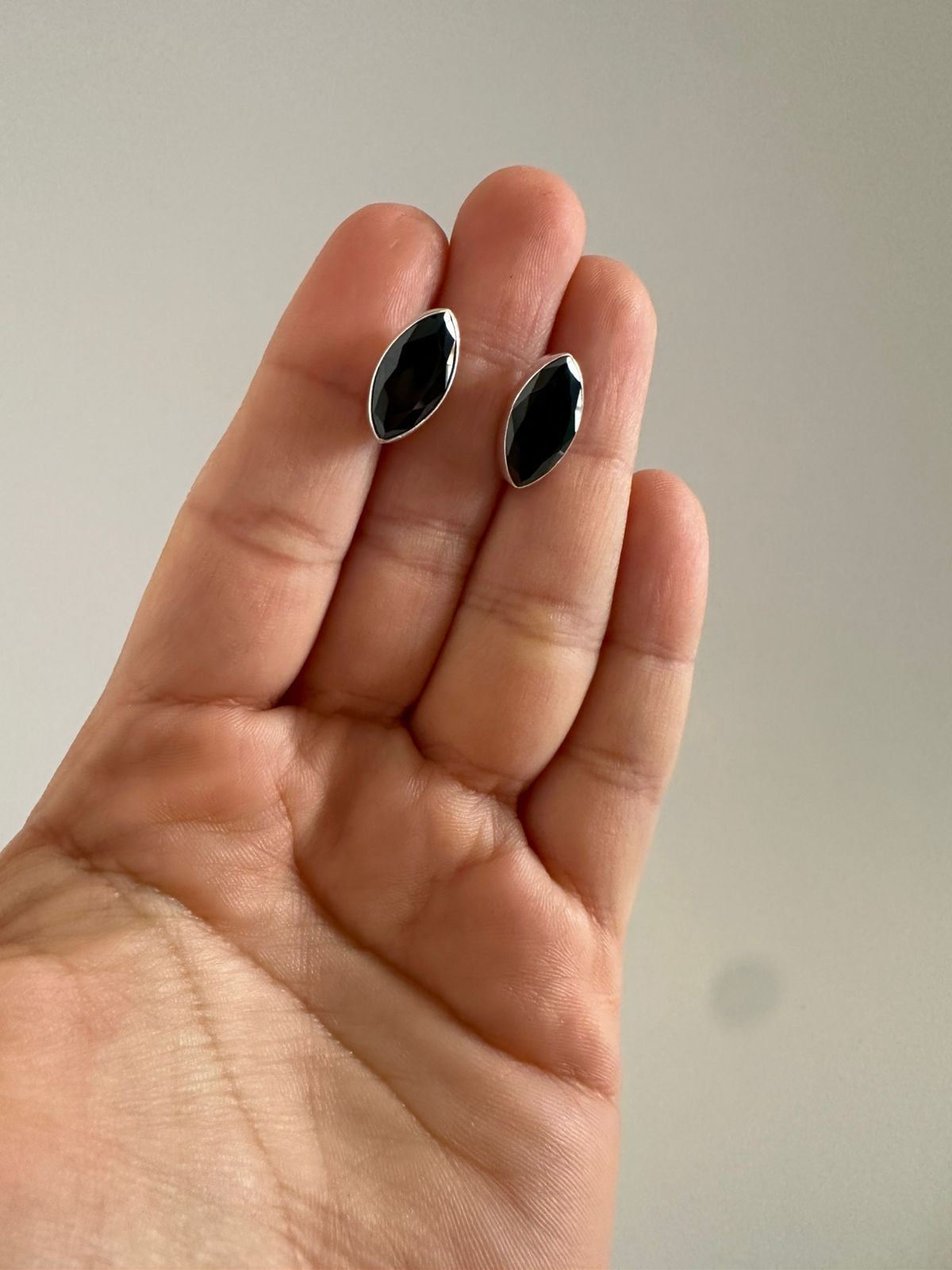 Aretes de plata Black Mamba