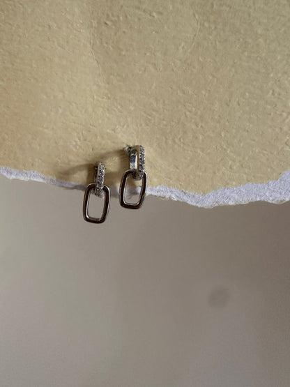 Arete de Plata Eslabón