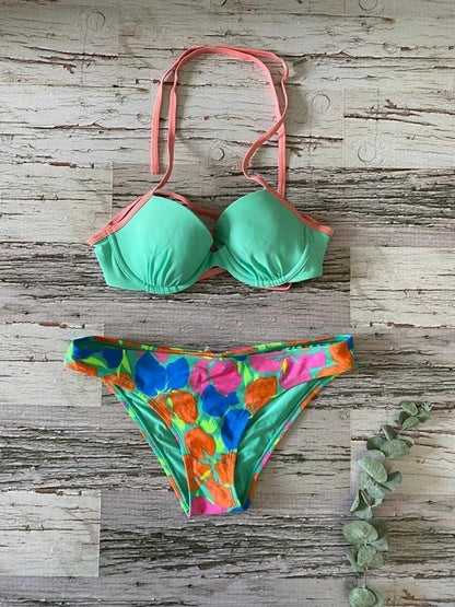 Bikini Menta y Flores